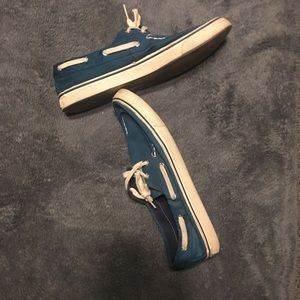 Teal Sperry Topsiders